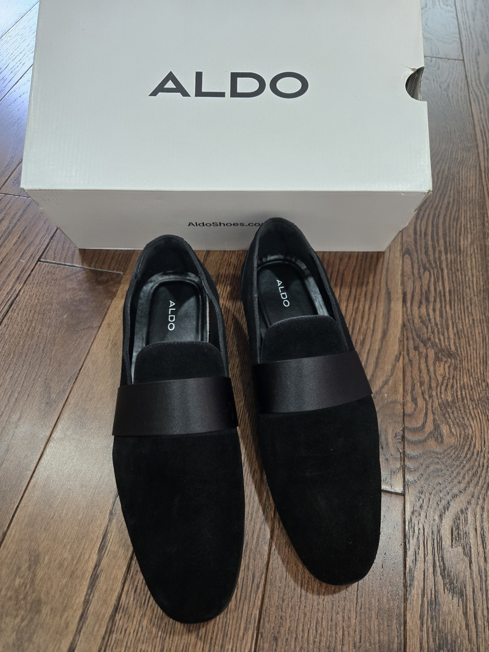 ALDO Men's Black Suede Slip-On Loafers